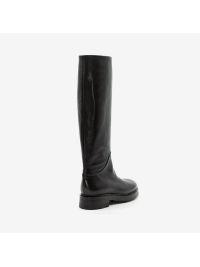 STRATEGIA Stivale tubo tacco 20 pelle fondo gomma Nero