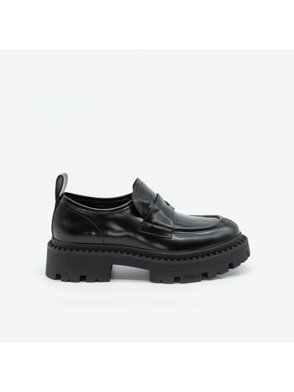 A.S.H. Mocassino pelle fondo gomma 3 cm Nero A.S.H. Mocassino pelle fondo gomma 3 cm Nero