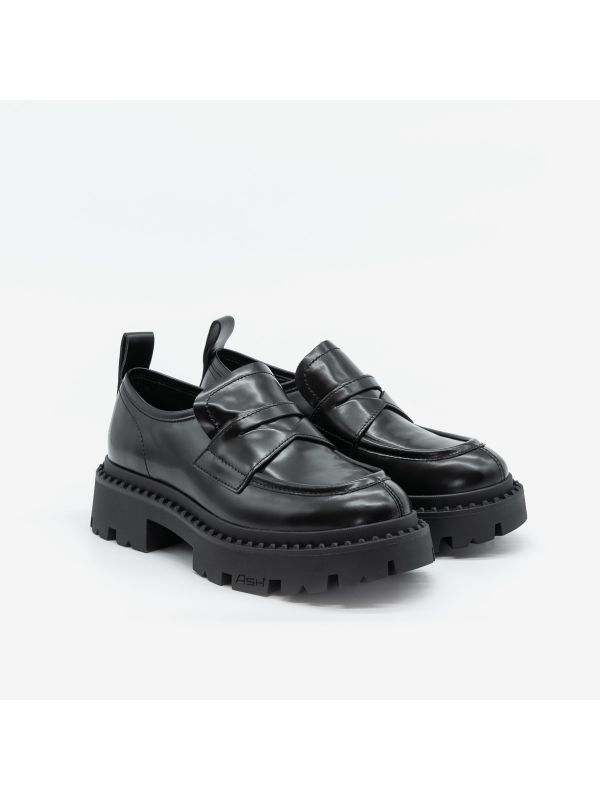 A.S.H. Mocassino pelle fondo gomma 3 cm Nero A.S.H. Mocassino pelle fondo gomma 3 cm Nero