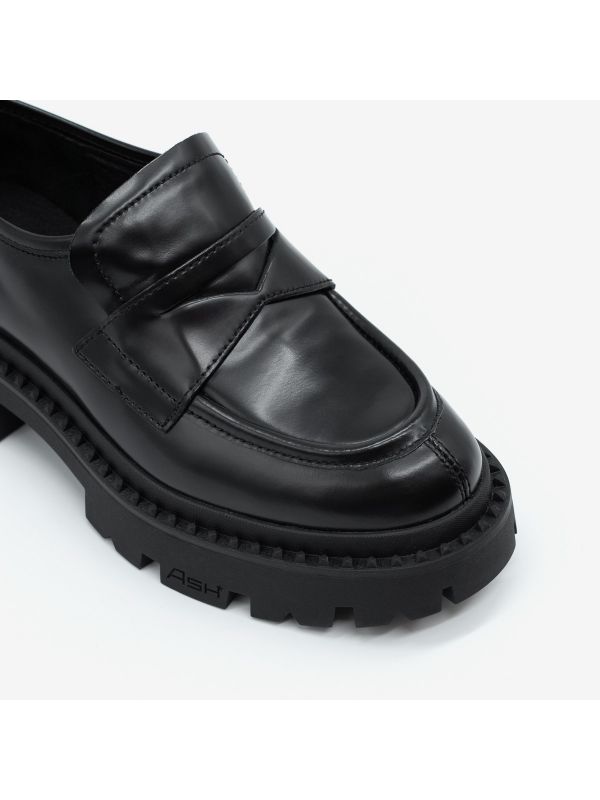 A.S.H. Mocassino pelle fondo gomma 3 cm Nero A.S.H. Mocassino pelle fondo gomma 3 cm Nero