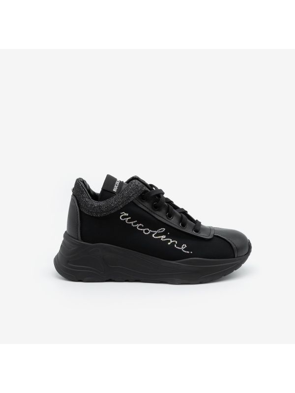 RUCOLINE Sneakers + dettaglio strass Nero RUCOLINE Sneakers + dettaglio strass Nero