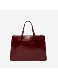 GIANNI CHIARINI "Empire" shopping due manici pelle liscia Bordeaux