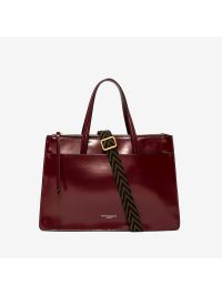 GIANNI CHIARINI "Empire" shopping due manici pelle liscia Bordeaux