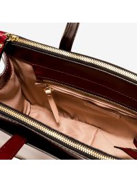 GIANNI CHIARINI "Empire" shopping due manici pelle liscia Bordeaux