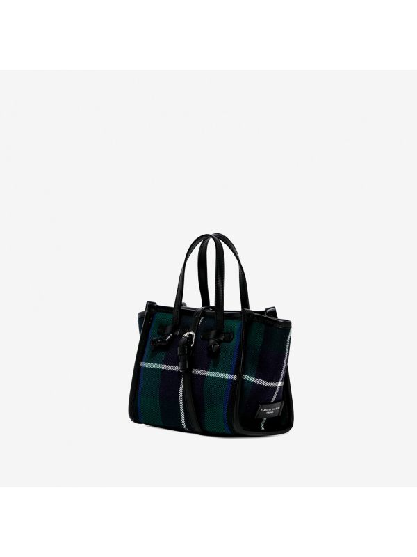 GIANNI CHIARINI "Miss marcella" tessuto quadri verdone/blu