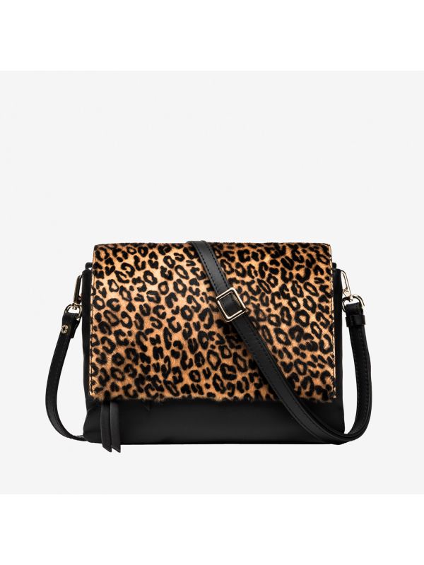 GIANNI CHIARINI "Three" con patta cavallino maculata/pelle nera Maculato