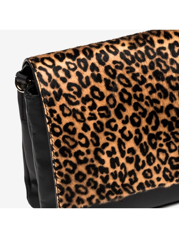 GIANNI CHIARINI "Three" con patta cavallino maculata/pelle nera Maculato