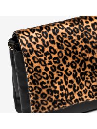 GIANNI CHIARINI "Three" con patta cavallino maculata/pelle nera Maculato