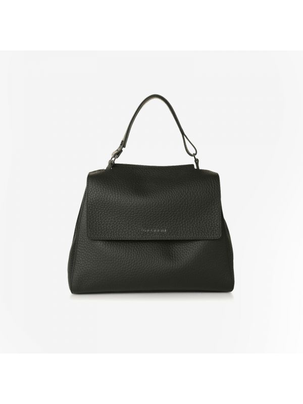 ORCIANI Sveva grande pelle con tracolla Nero