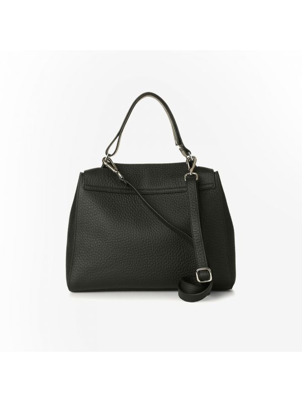 ORCIANI Sveva grande pelle con tracolla Nero