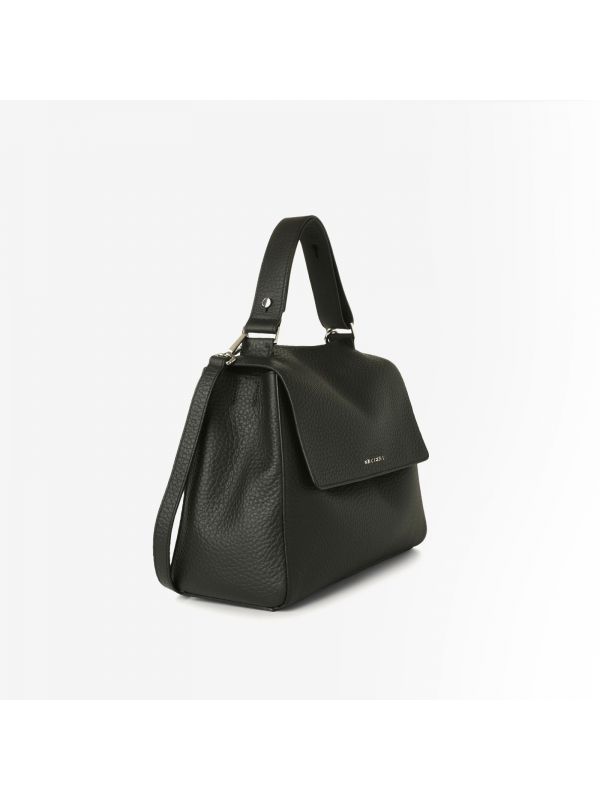 ORCIANI Sveva grande pelle con tracolla Nero