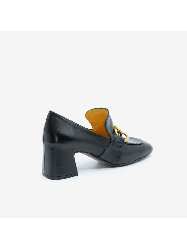 MARA BINI Mocassino pelle + morsetto tacco 50 Nero MARA BINI Mocassino pelle + morsetto tacco 50 Nero