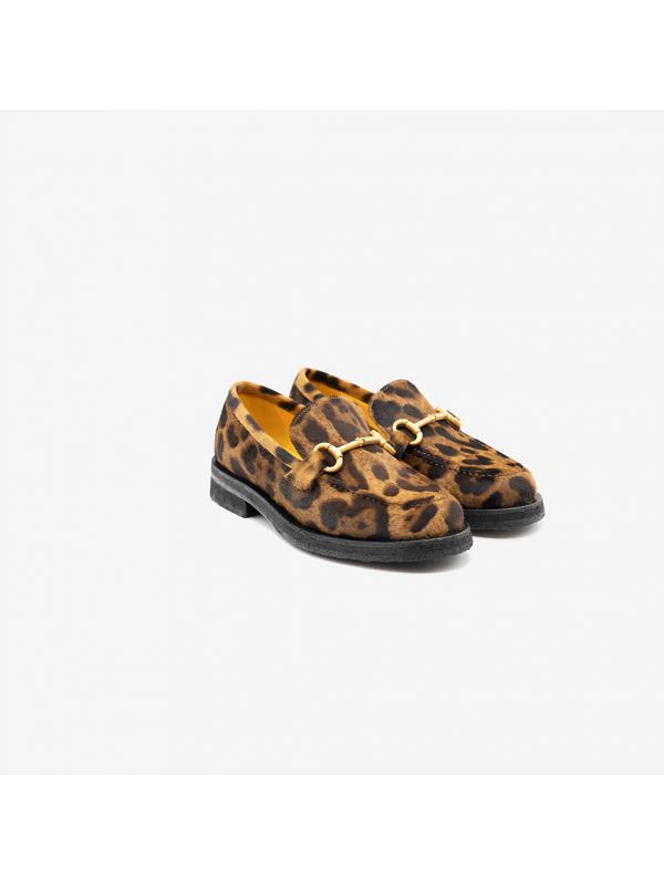 MARA BINI Mocassino cavallino maculato + morsetto oro MARA BINI Mocassino cavallino maculato + morsetto oro
