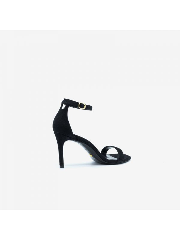 STUART WEITZMAN Sandalo tacco 80 suede Nero STUART WEITZMAN Sandalo tacco 80 suede Nero