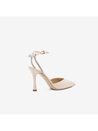 NINALILOU Slingback pelle con fiocchetto strass Cipria NINALILOU Slingback pelle con fiocchetto strass Cipria
