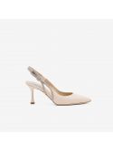 NINALILOU Slingback tc 90 pelle laminata Avorio