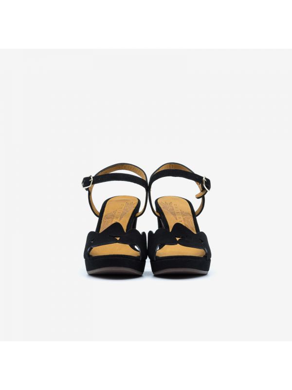 CHIE MIHARA Sandalo tc 90 plateau camoscio Nero CHIE MIHARA Sandalo tc 90 plateau camoscio Nero