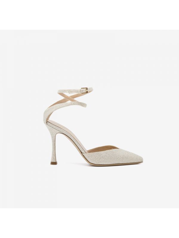 NINALILOU Slingback tc 90 pelle laminata Avorio NINALILOU Slingback tc 90 pelle laminata Avorio