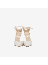 NINALILOU Slingback tc 90 pelle laminata Avorio