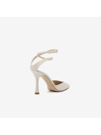 NINALILOU Slingback tc 90 pelle laminata Avorio