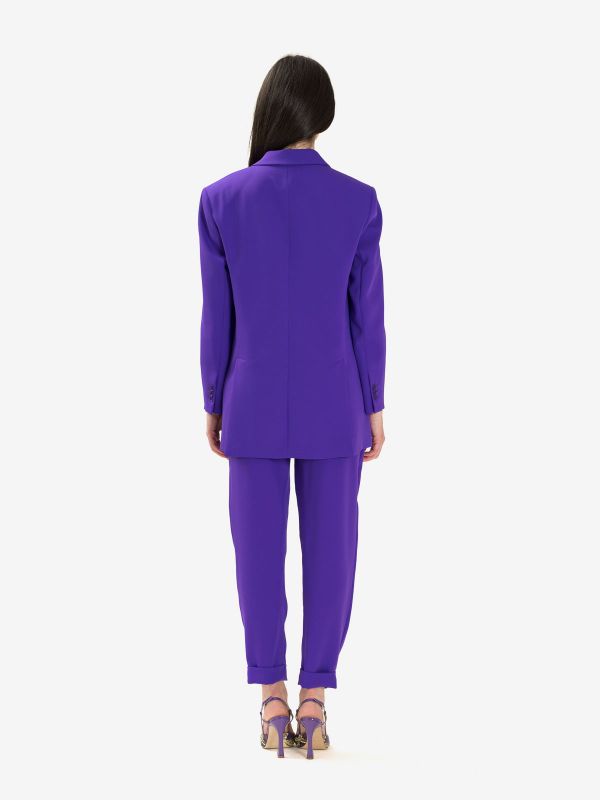 P.A.R.O.S.H. Pantalone cady stretto Viola