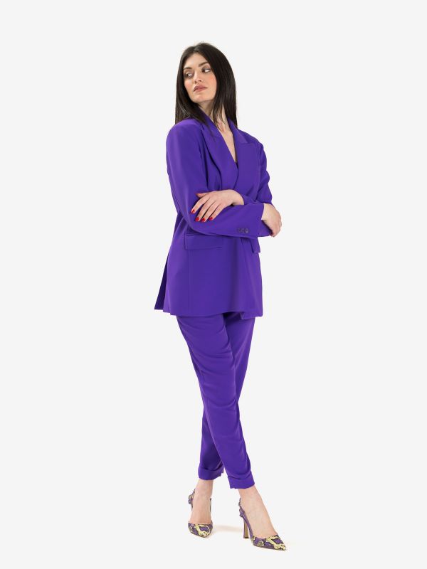 P.A.R.O.S.H. Pantalone cady stretto Viola