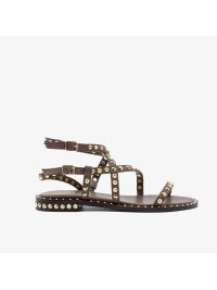 A.S.H. Sandalo pelle con borchie Testa di moro