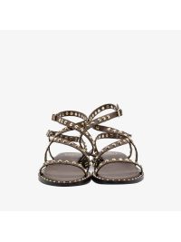 A.S.H. Sandalo pelle con borchie Testa di moro