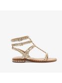 A.S.H. Sandalo pelle con borchie Testa di moro