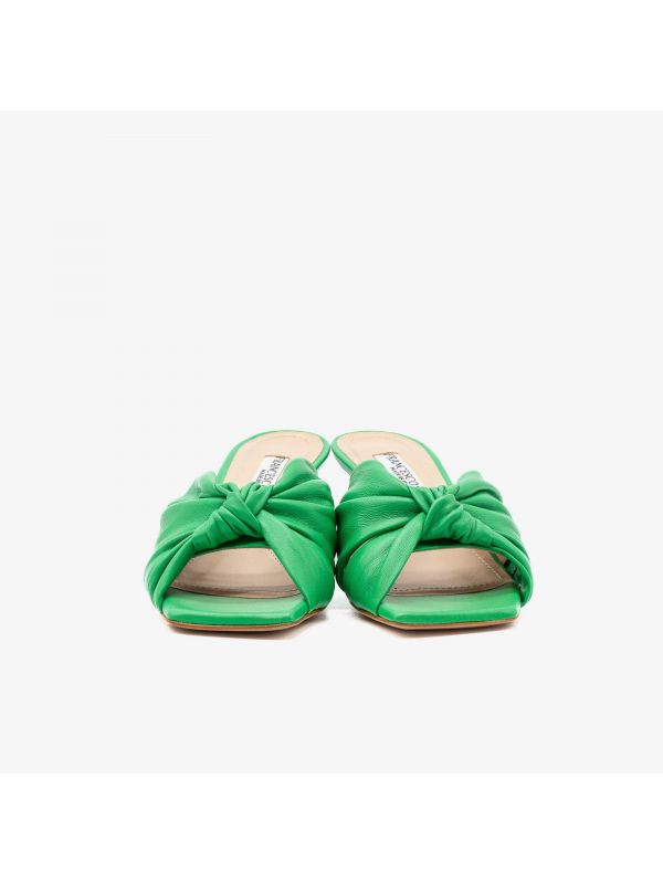 FRANCESCO SACCO Mules nappa tc 50 con nodo Verde FRANCESCO SACCO Mules nappa tc 50 con nodo Verde
