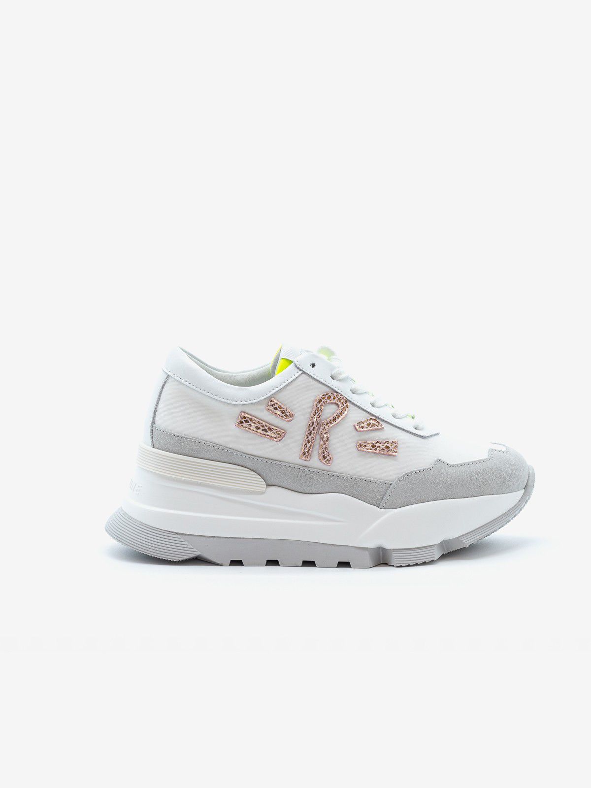 RUCOLINE Sneaker pelle con riporti rosa/giallo fluo RUCOLINE Sneaker pelle con riporti rosa/giallo fluo