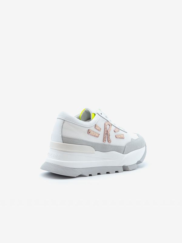 RUCOLINE Sneaker pelle con riporti rosa/giallo fluo RUCOLINE Sneaker pelle con riporti rosa/giallo fluo