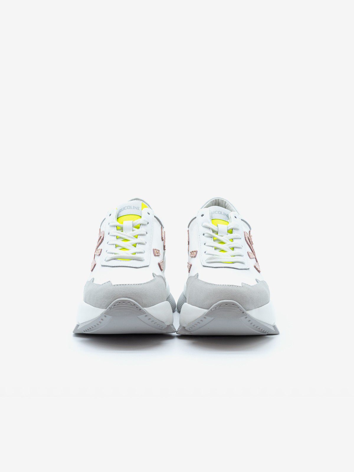 RUCOLINE Sneaker pelle con riporti rosa/giallo fluo RUCOLINE Sneaker pelle con riporti rosa/giallo fluo