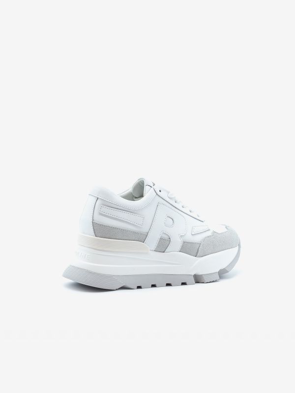 RUCOLINE Sneaker pelle fondo gomma 7 cm Bianco RUCOLINE Sneaker pelle fondo gomma 7 cm Bianco