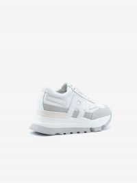RUCOLINE Sneaker pelle fondo gomma 7 cm Bianco