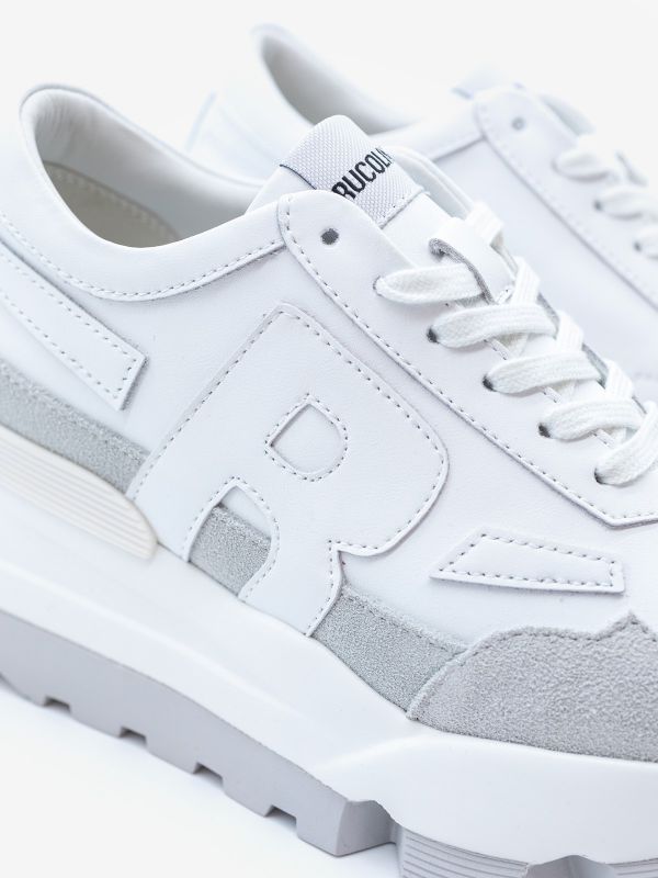 RUCOLINE Sneaker pelle fondo gomma 7 cm Bianco RUCOLINE Sneaker pelle fondo gomma 7 cm Bianco