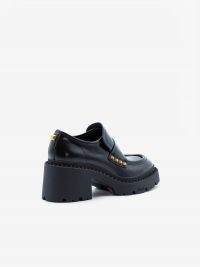 A.S.H. Mocassino pelle con borchie oro tc 6 cm Nero