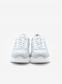 RUCOLINE Sneaker pelle con inserti argento fondo gomma 5 cm Grigio