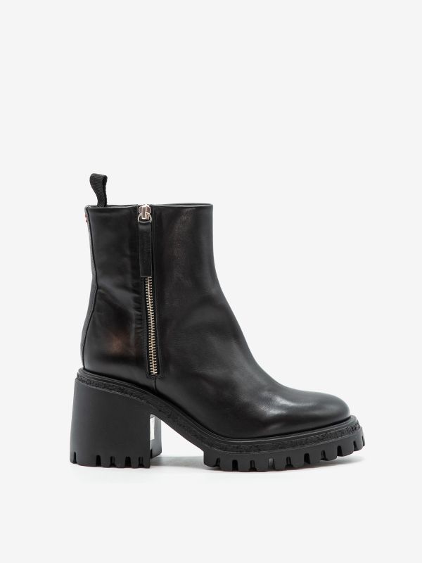 HALMANERA Stivaletto fondo gomma tc 60 due zip pelle Nero HALMANERA Stivaletto fondo gomma tc 60 due zip pelle Nero