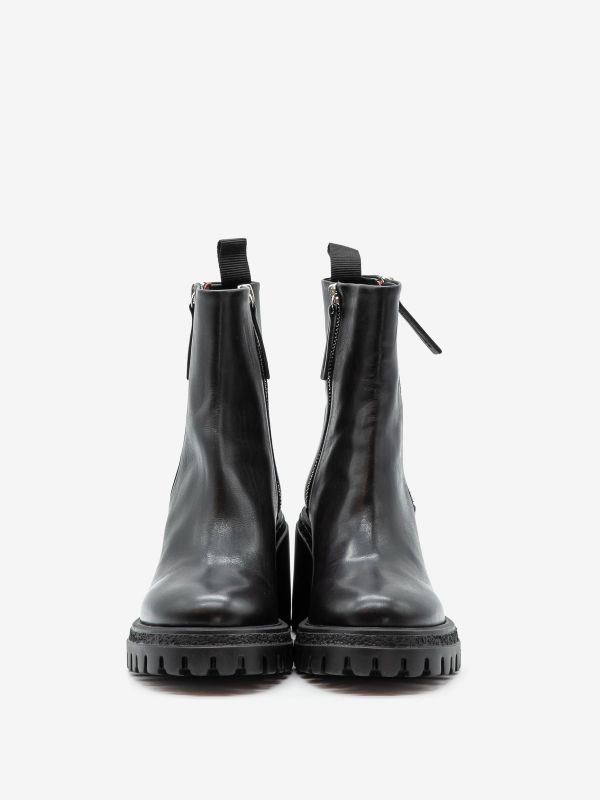 HALMANERA Stivaletto fondo gomma tc 60 due zip pelle Nero HALMANERA Stivaletto fondo gomma tc 60 due zip pelle Nero