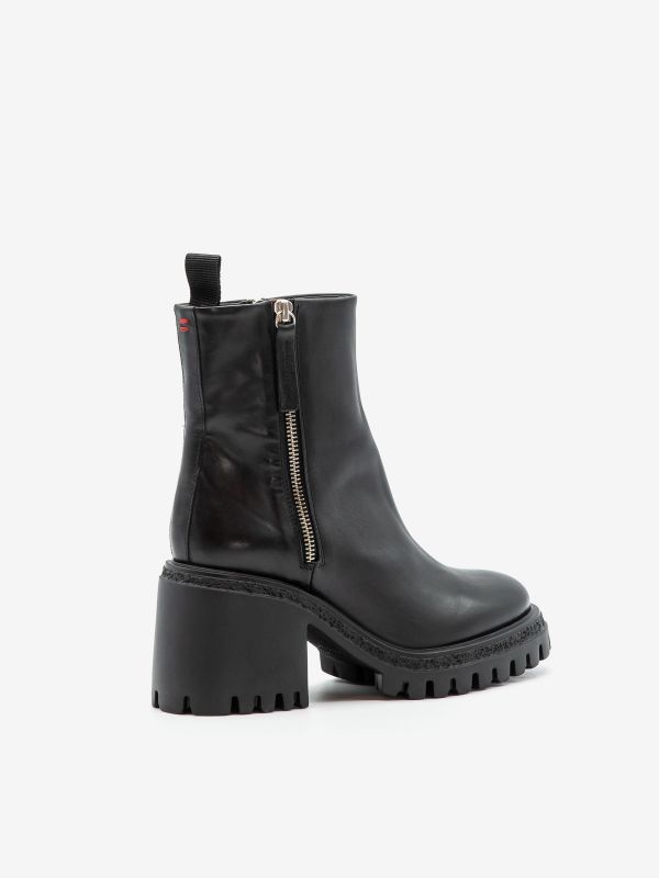 HALMANERA Stivaletto fondo gomma tc 60 due zip pelle Nero HALMANERA Stivaletto fondo gomma tc 60 due zip pelle Nero