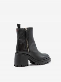 HALMANERA Stivaletto fondo gomma tc 60 due zip pelle Nero