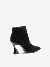 JEANNOT Stivaletto tacco 7 cm camoscio a punta Nero