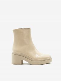 ROBERTO FESTA Stivaletto tacco 50 fondo gomma naplak Latte