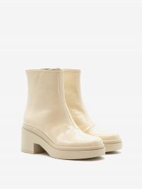 ROBERTO FESTA Stivaletto tacco 50 fondo gomma naplak Latte