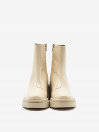 ROBERTO FESTA Stivaletto tacco 50 fondo gomma naplak Latte