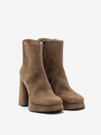 ROBERTO FESTA Stivaletto tc 10 con plateau camoscio Tortora