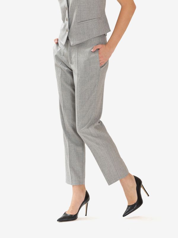 P.A.R.O.S.H. Pantalone sigaretta frescolana Grigio
