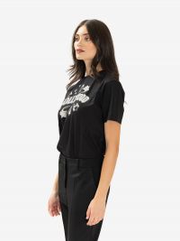 P.A.R.O.S.H. T-shirt m/c con strass argento Nero