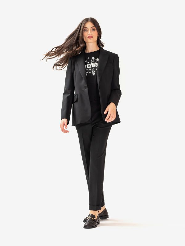 P.A.R.O.S.H. Pantalone sigaretta frescolana Nero